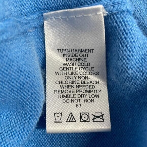 Vintage-Inspired Blue‎ Knit Cowl Neck Pullover Sweater - Picture 8 of 10